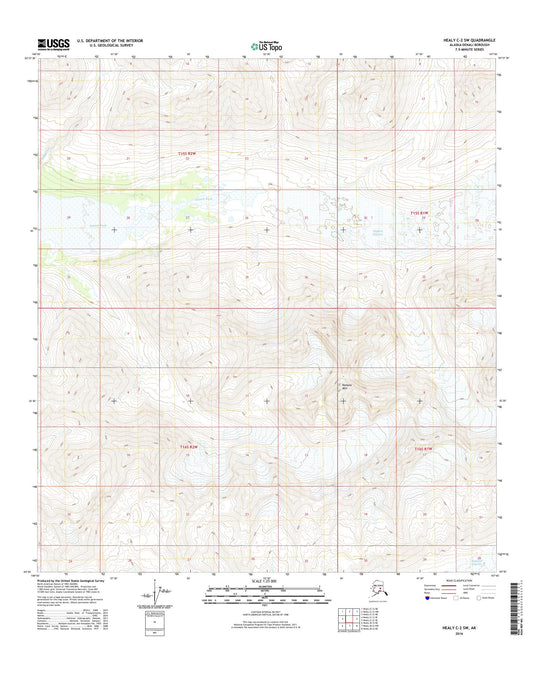 Healy C-2 SW Alaska US Topo Map Image