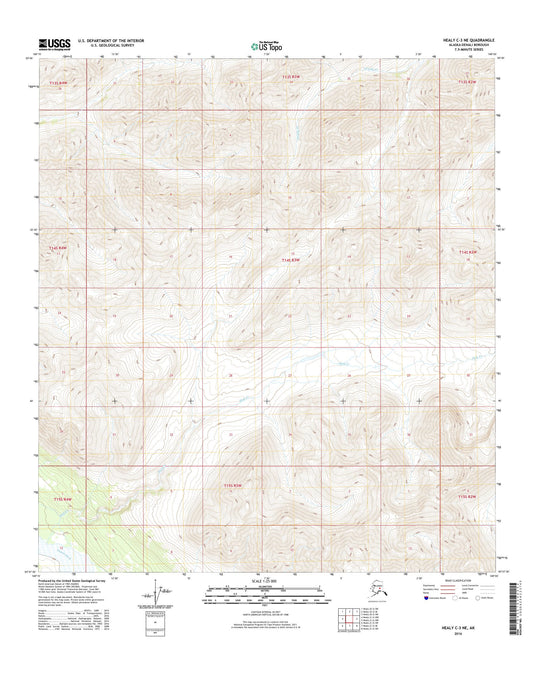 Healy C-3 NE Alaska US Topo Map Image