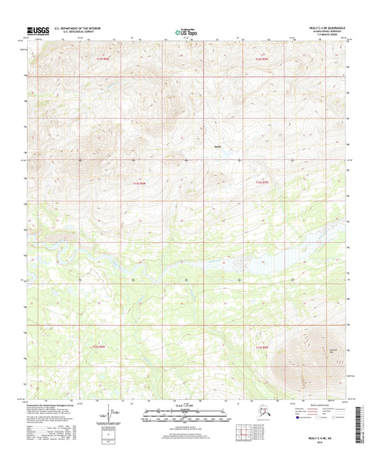 Healy C-4 NE Alaska US Topo Map Image