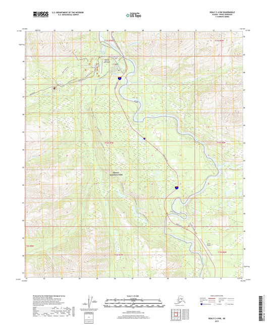 Healy C-4 NW Alaska US Topo Map Image