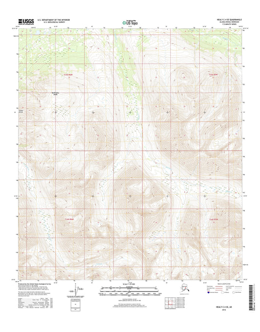 Healy C-4 SE Alaska US Topo Map Image