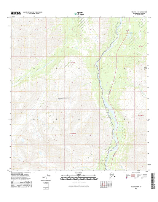 Healy C-4 SW Alaska US Topo Map Image