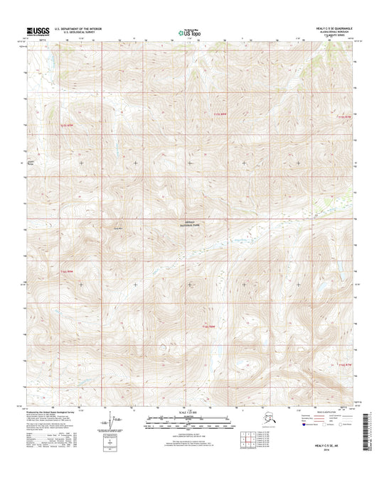 Healy C-5 SE Alaska US Topo Map Image