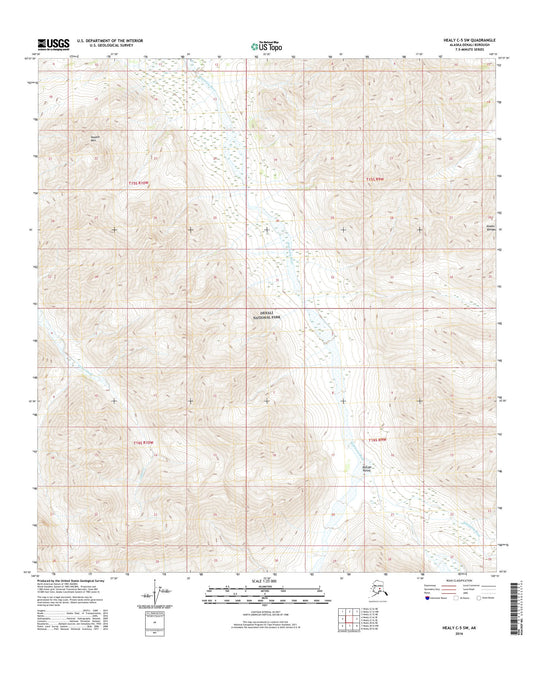 Healy C-5 SW Alaska US Topo Map Image