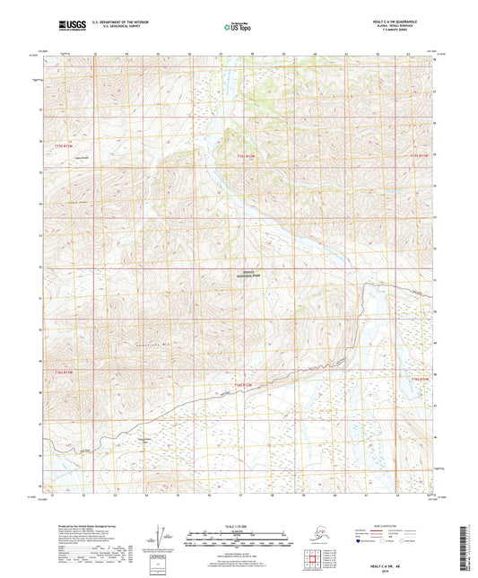 Healy C-6 SW Alaska US Topo Map Image