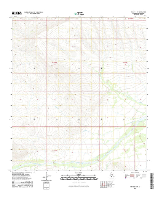 Healy D-1 NE Alaska US Topo Map Image