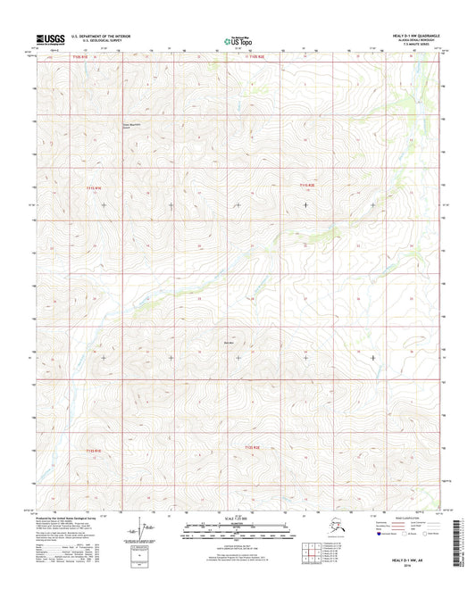 Healy D-1 NW Alaska US Topo Map Image