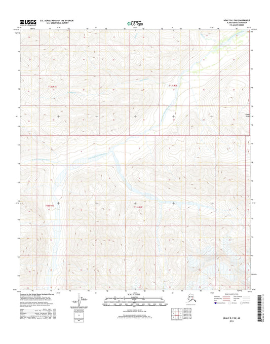 Healy D-1 SW Alaska US Topo Map Image