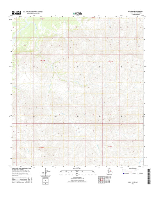 Healy D-2 NE Alaska US Topo Map Image