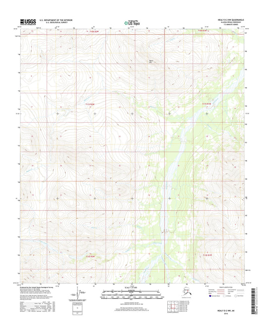 Healy D-2 NW Alaska US Topo Map Image