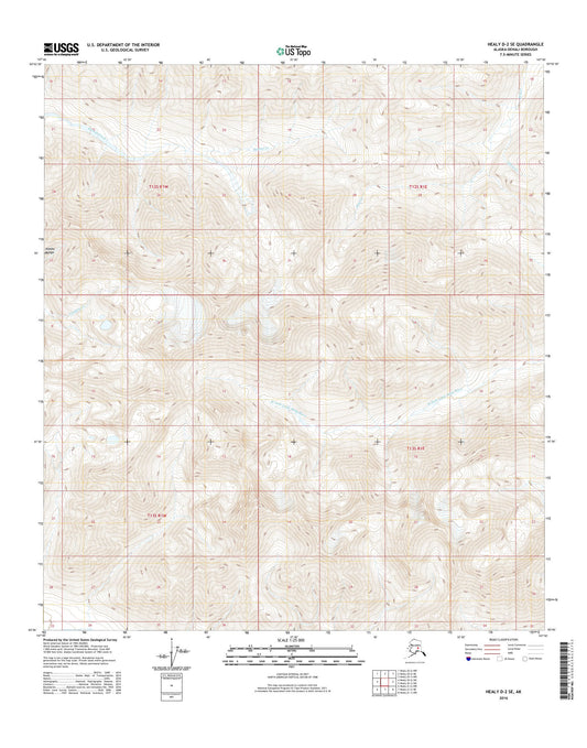 Healy D-2 SE Alaska US Topo Map Image
