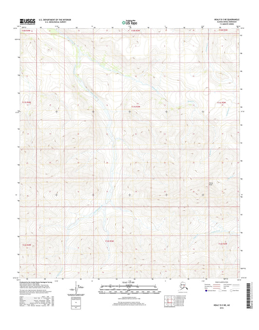 Healy D-3 NE Alaska US Topo Map Image