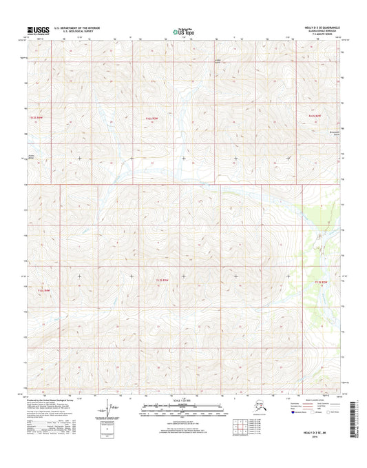 Healy D-3 SE Alaska US Topo Map Image