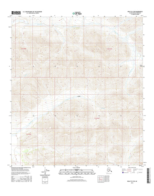 Healy D-3 SW Alaska US Topo Map Image