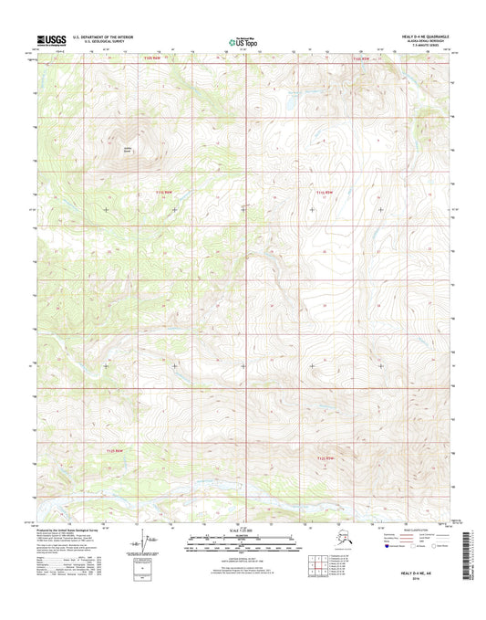 Healy D-4 NE Alaska US Topo Map Image