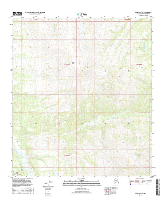 Healy D-4 NW Alaska US Topo Map Image