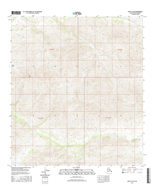 Healy D-4 SE Alaska US Topo Map Image