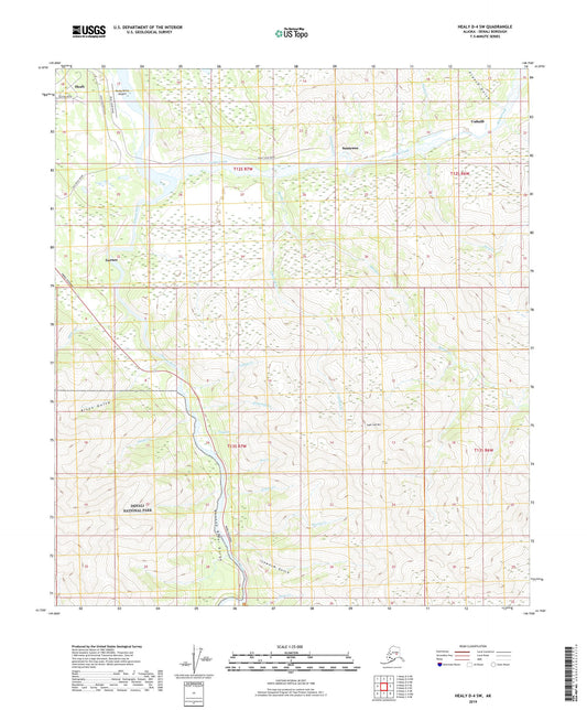 Healy D-4 SW Alaska US Topo Map Image