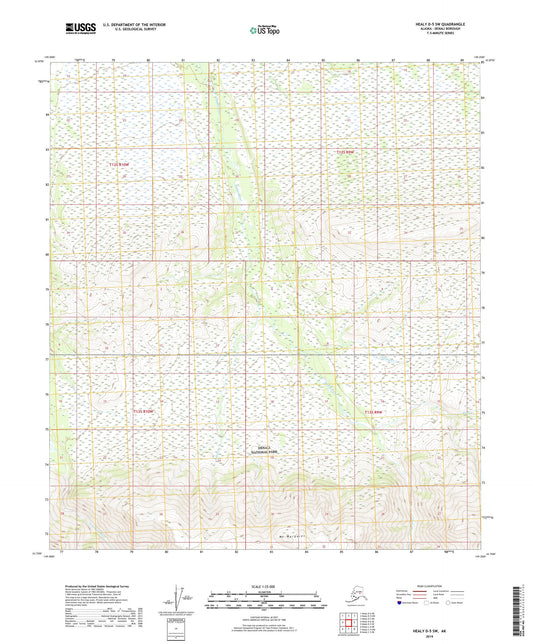 Healy D-5 SW Alaska US Topo Map Image