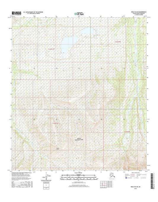 Healy D-6 SE Alaska US Topo Map Image
