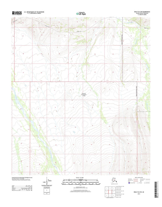 Healy D-6 SW Alaska US Topo Map Image