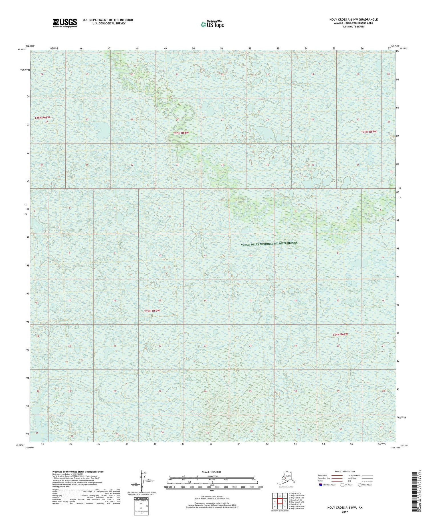 Holy Cross A-6 NW Alaska US Topo Map Image