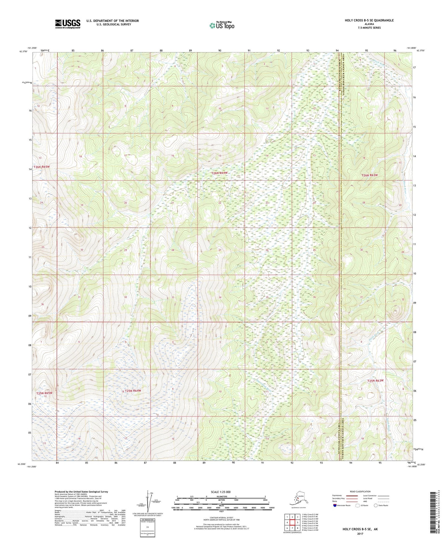 Holy Cross B-5 SE Alaska US Topo Map Image