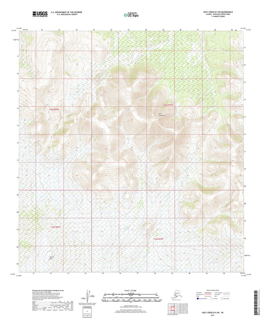Holy Cross B-5 SW Alaska US Topo Map Image