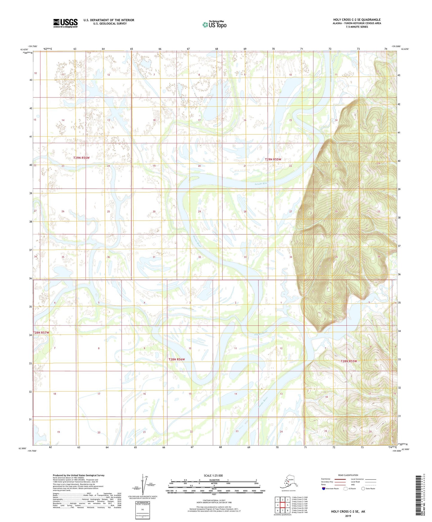 Holy Cross C-2 SE Alaska US Topo Map Image