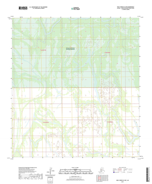 Holy Cross D-2 SW Alaska US Topo Map Image
