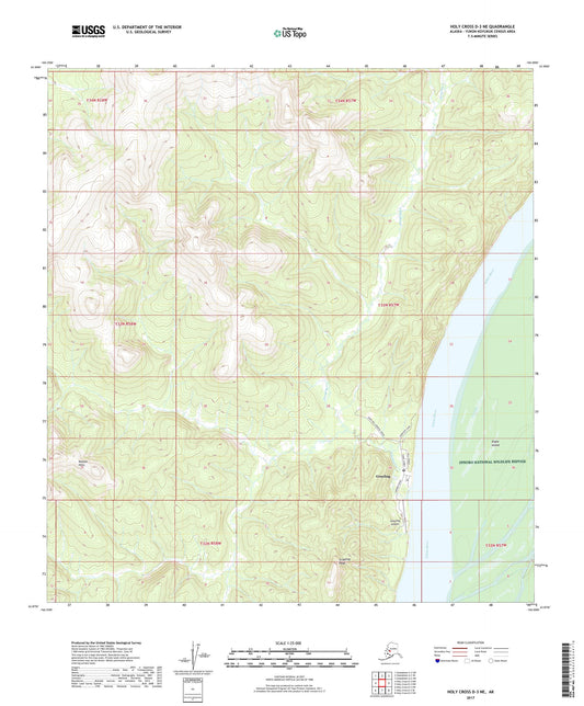Holy Cross D-3 NE Alaska US Topo Map Image
