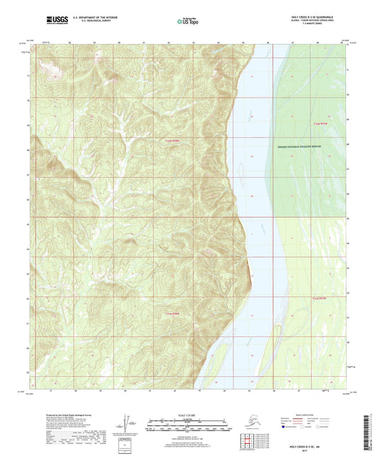 Holy Cross D-3 SE Alaska US Topo Map Image