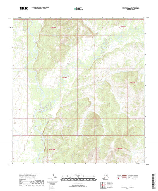Holy Cross D-4 NE Alaska US Topo Map Image