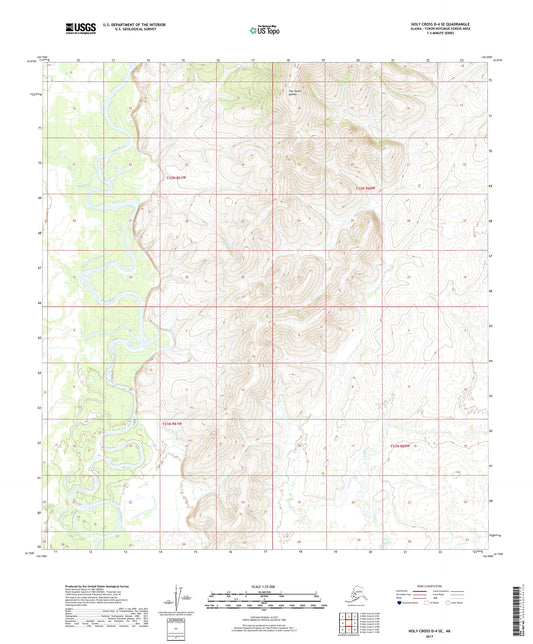 Holy Cross D-4 SE Alaska US Topo Map Image