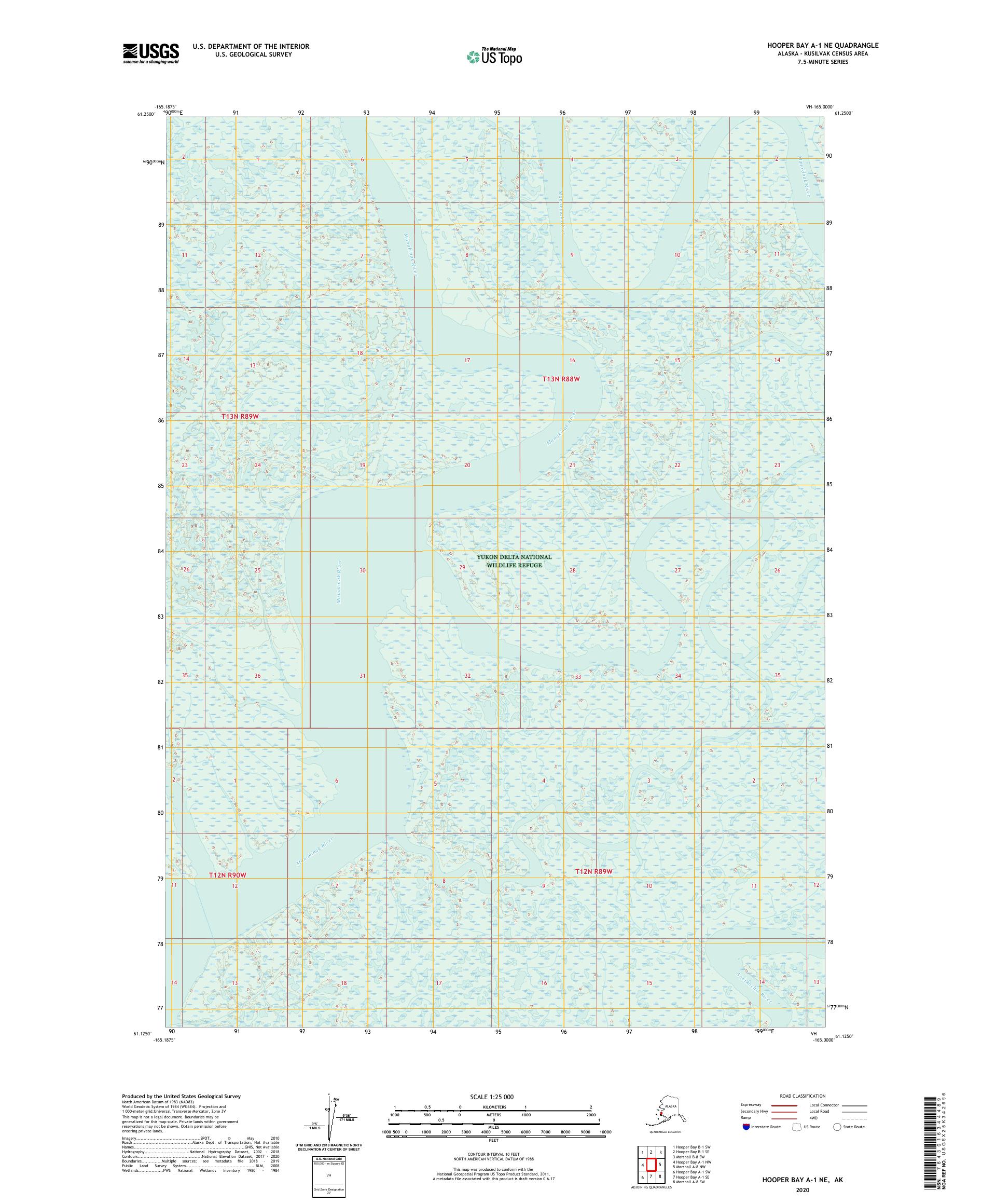 Hooper Bay A-1 NE Alaska US Topo Map – MyTopo Map Store