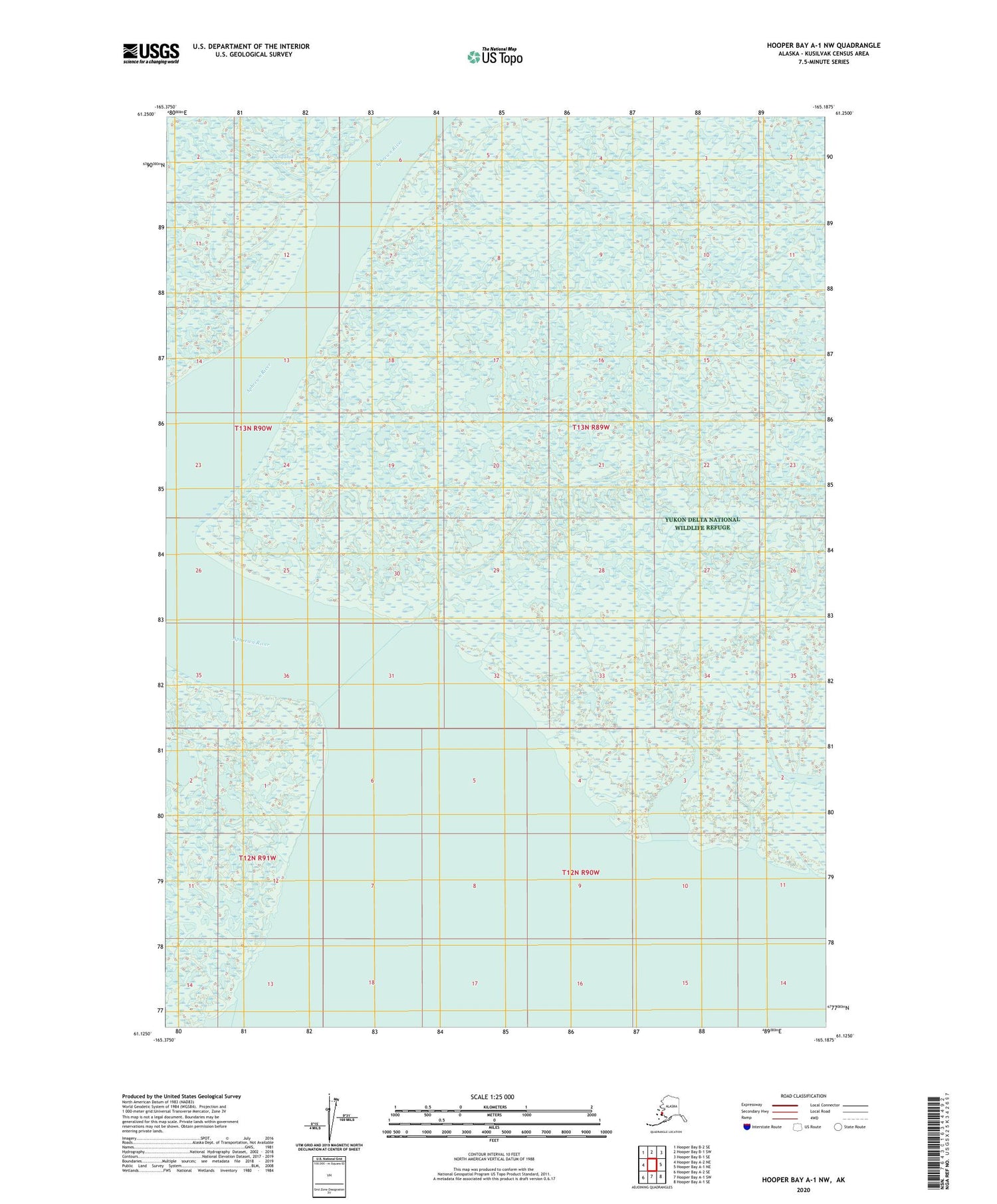 Hooper Bay A-1 NW Alaska US Topo Map Image