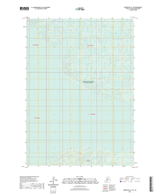 Hooper Bay A-1 SE Alaska US Topo Map Image