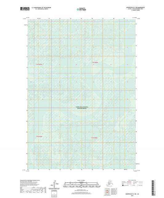 Hooper Bay B-1 NE Alaska US Topo Map Image