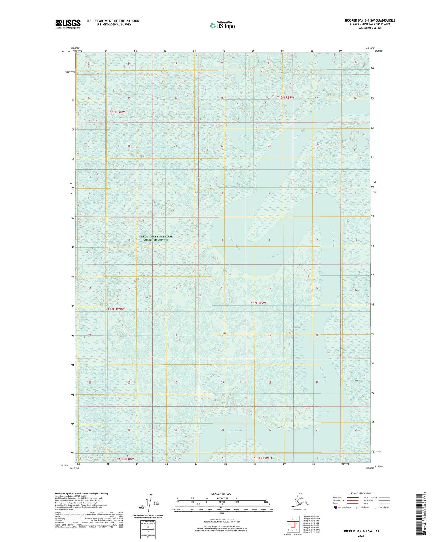 Hooper Bay B-1 SW Alaska US Topo Map Image