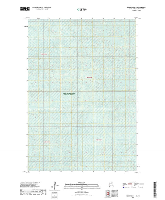 Hooper Bay B-2 NE Alaska US Topo Map Image