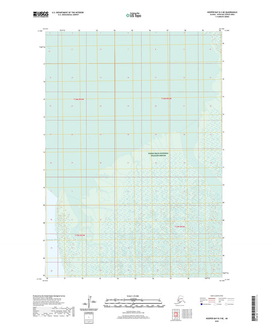 Hooper Bay B-3 NE Alaska US Topo Map Image