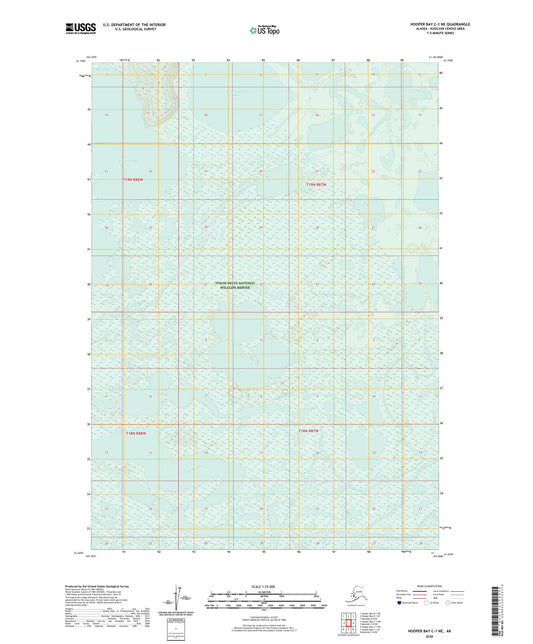 Hooper Bay C-1 NE Alaska US Topo Map Image
