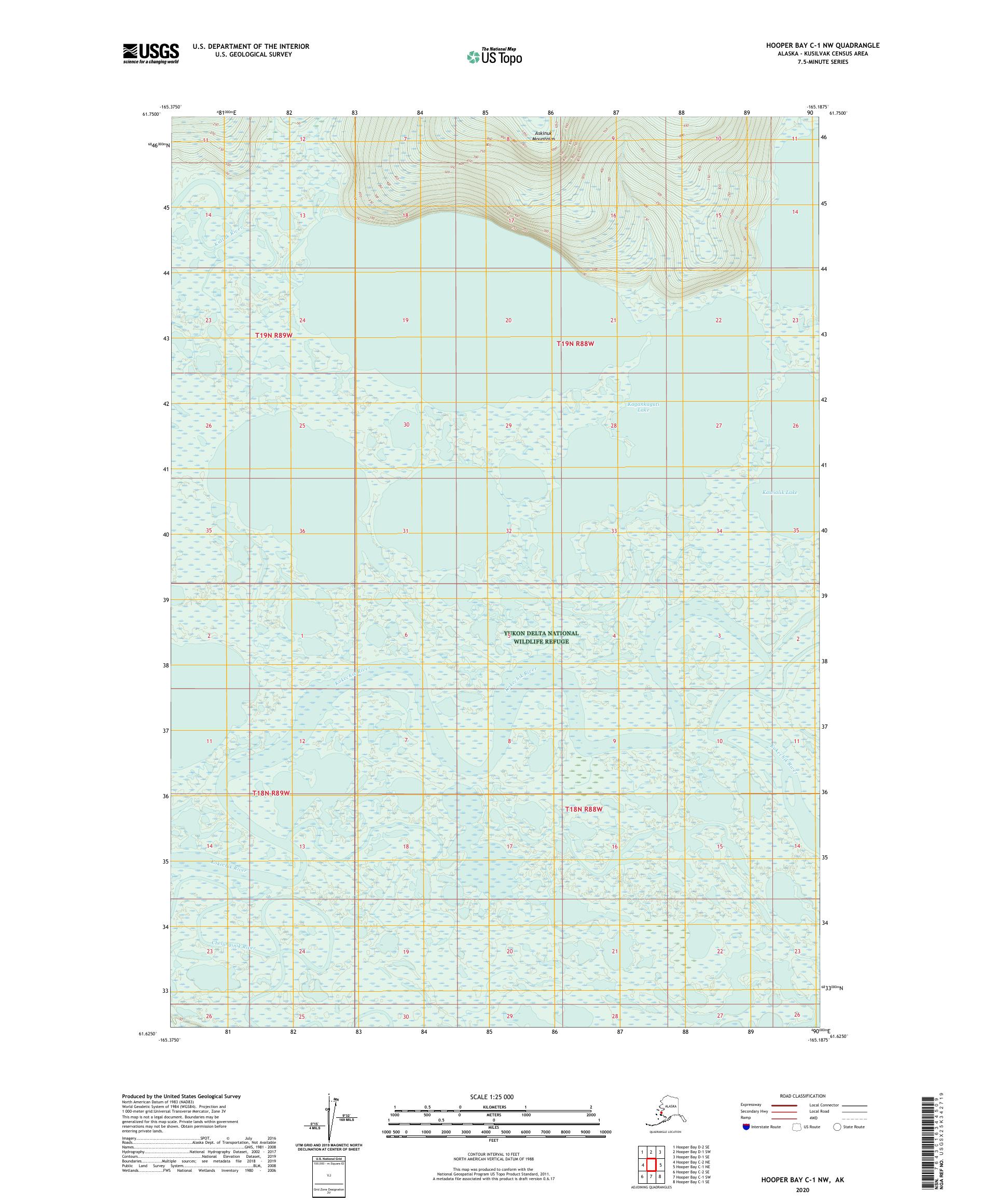 Hooper Bay C-1 NW Alaska US Topo Map – MyTopo Map Store