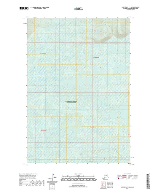 Hooper Bay C-2 NE Alaska US Topo Map Image