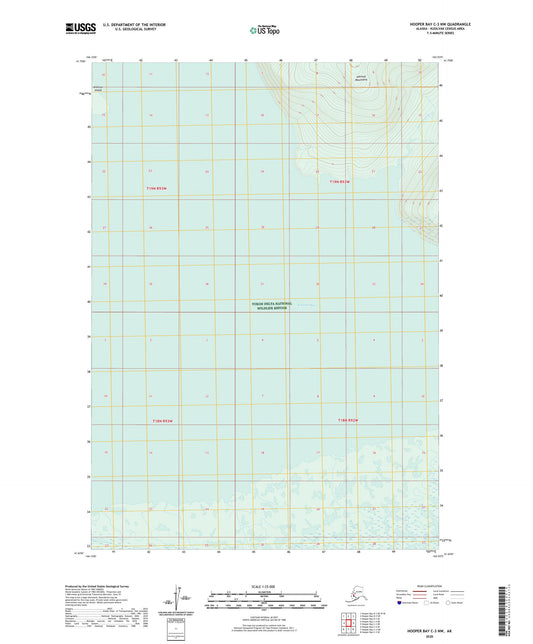 Hooper Bay C-3 NW Alaska US Topo Map Image