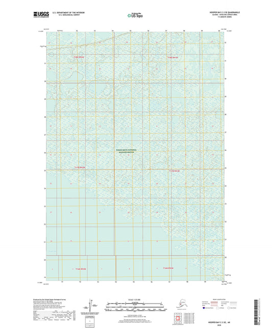 Hooper Bay C-3 SE Alaska US Topo Map Image