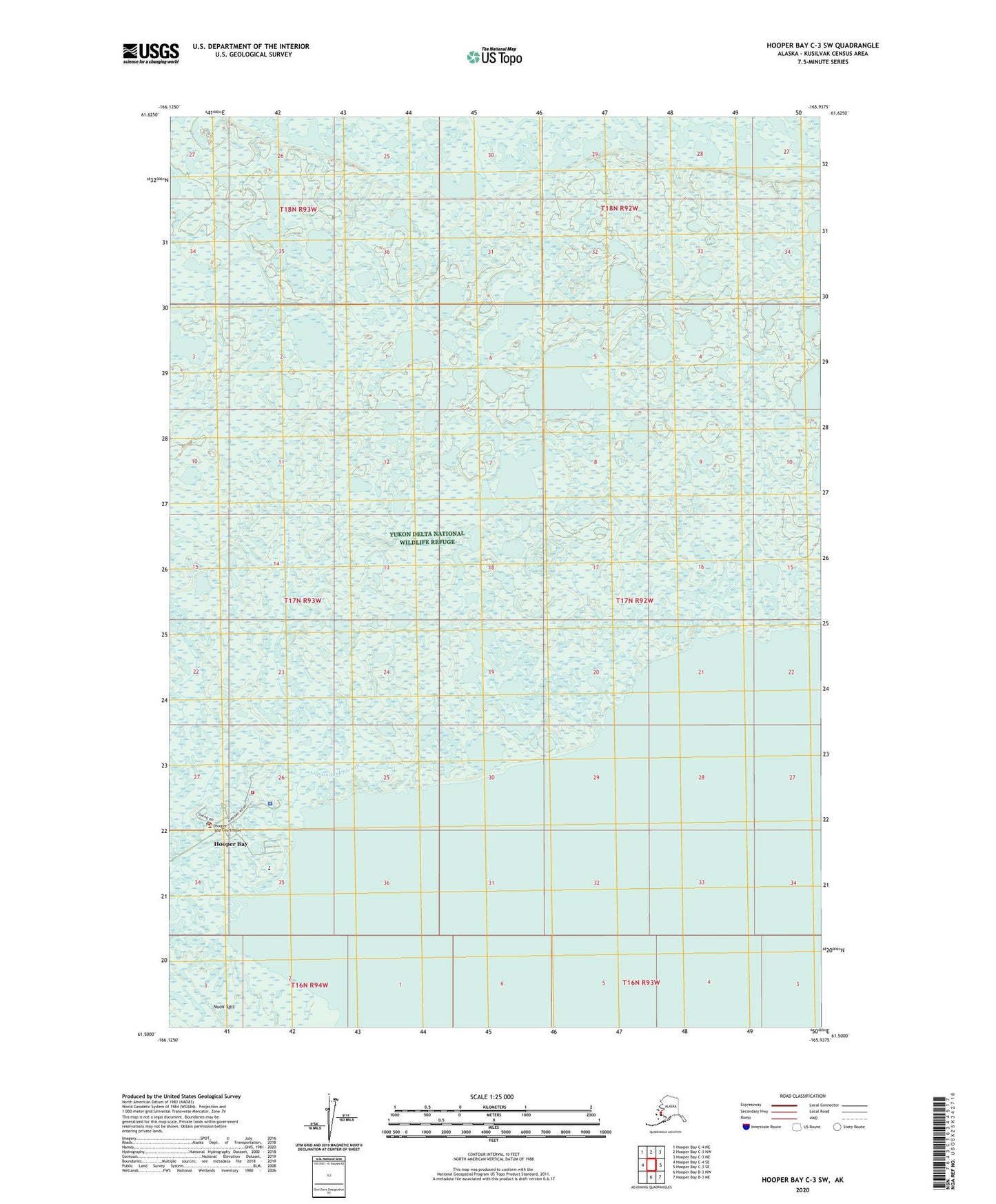 Hooper Bay C-3 SW Alaska US Topo Map Image