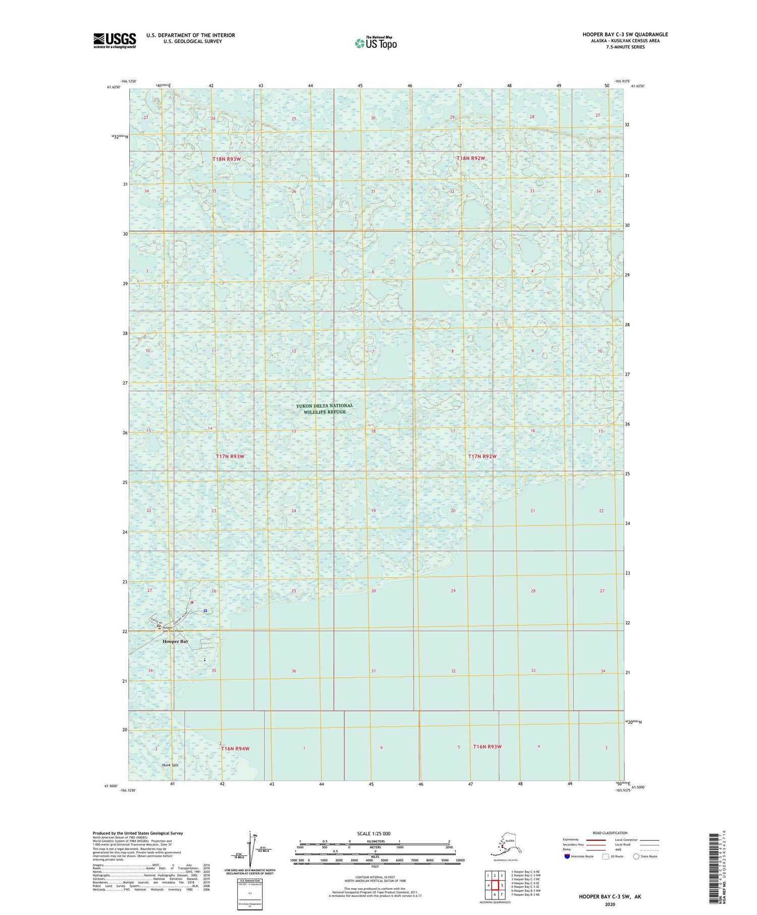 Hooper Bay C-3 SW Alaska US Topo Map Image