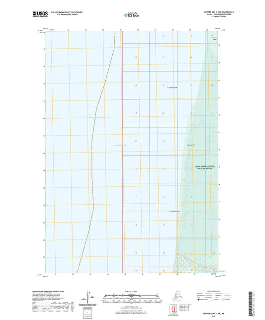 Hooper Bay C-4 NE Alaska US Topo Map Image