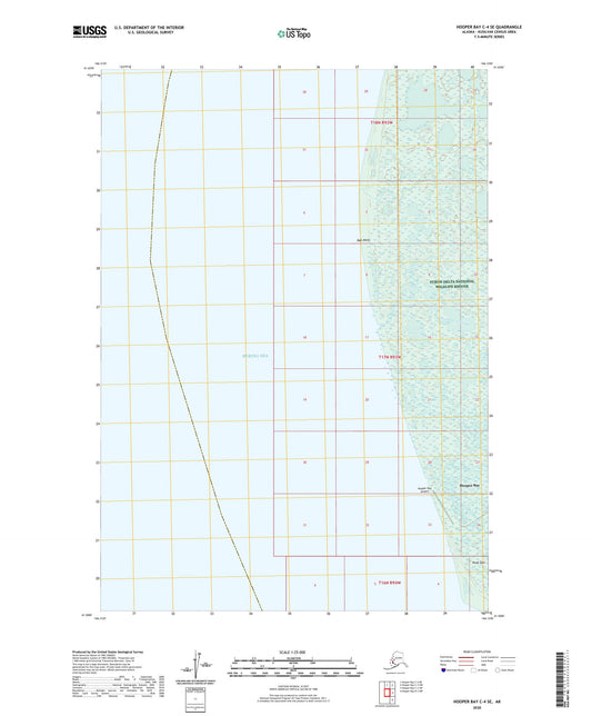 Hooper Bay C-4 SE Alaska US Topo Map Image